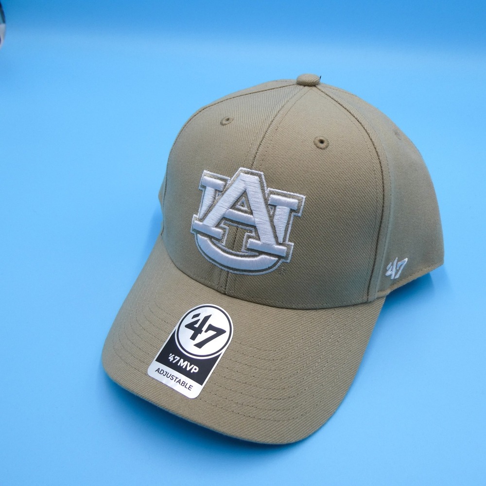 '47 Hat Mens‎ One Size 47 MVP Auburn Tigers Khaki Tan Embroidered Adjustable Cap